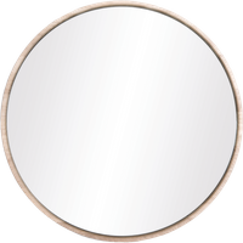 Look mirror - wandspiegel whitewash - Ø 27 cm afbeelding 1