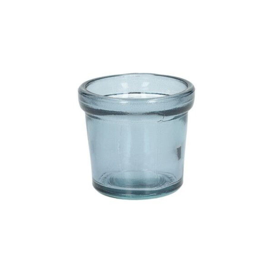 Waxinelichthouder, gerecycled glas, blauw, Ø7 cm afbeelding 1