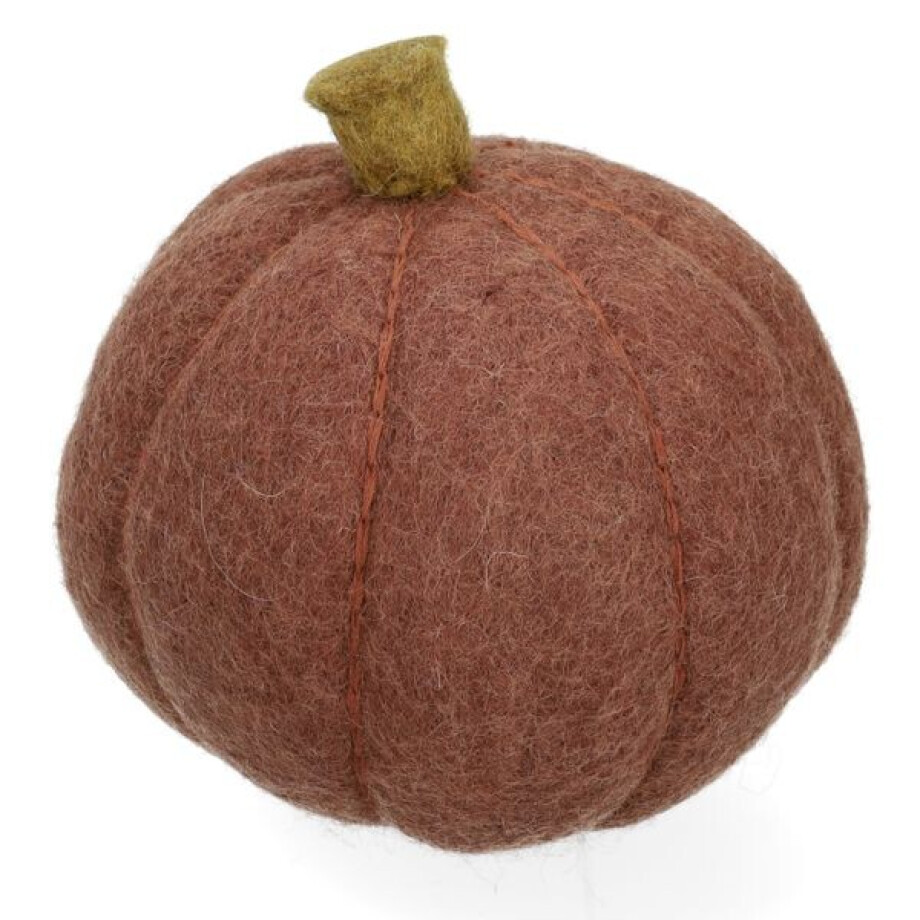 Pompoen rond, vilt, paars, Ø12 cm afbeelding 1