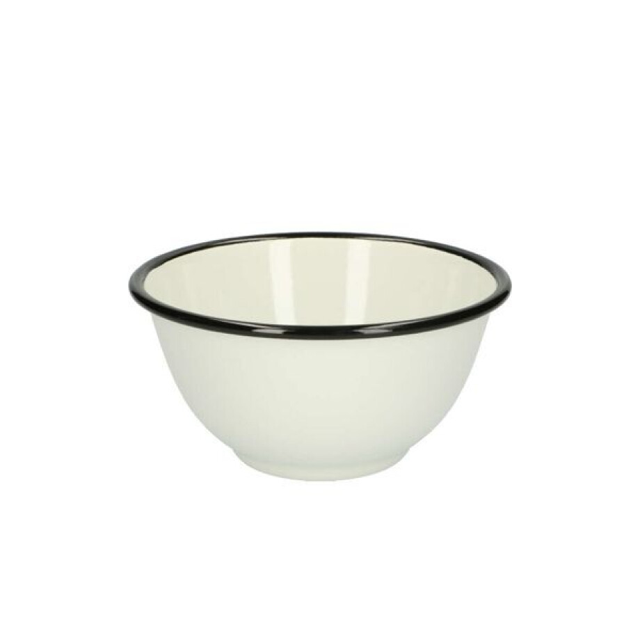 Schaal, emaille, zwart/wit, Ø 15 cm Schaal, emaille, zwart/wit, Ø 15 cm afbeelding 1