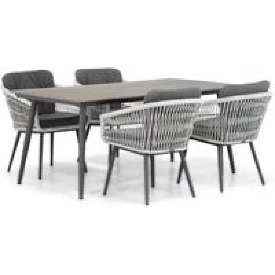 Lifestyle Western/Matale 180 cm dining tuinset 5-delig Lifestyle Western/Matale 180 cm dining tuinset 5-delig afbeelding 1