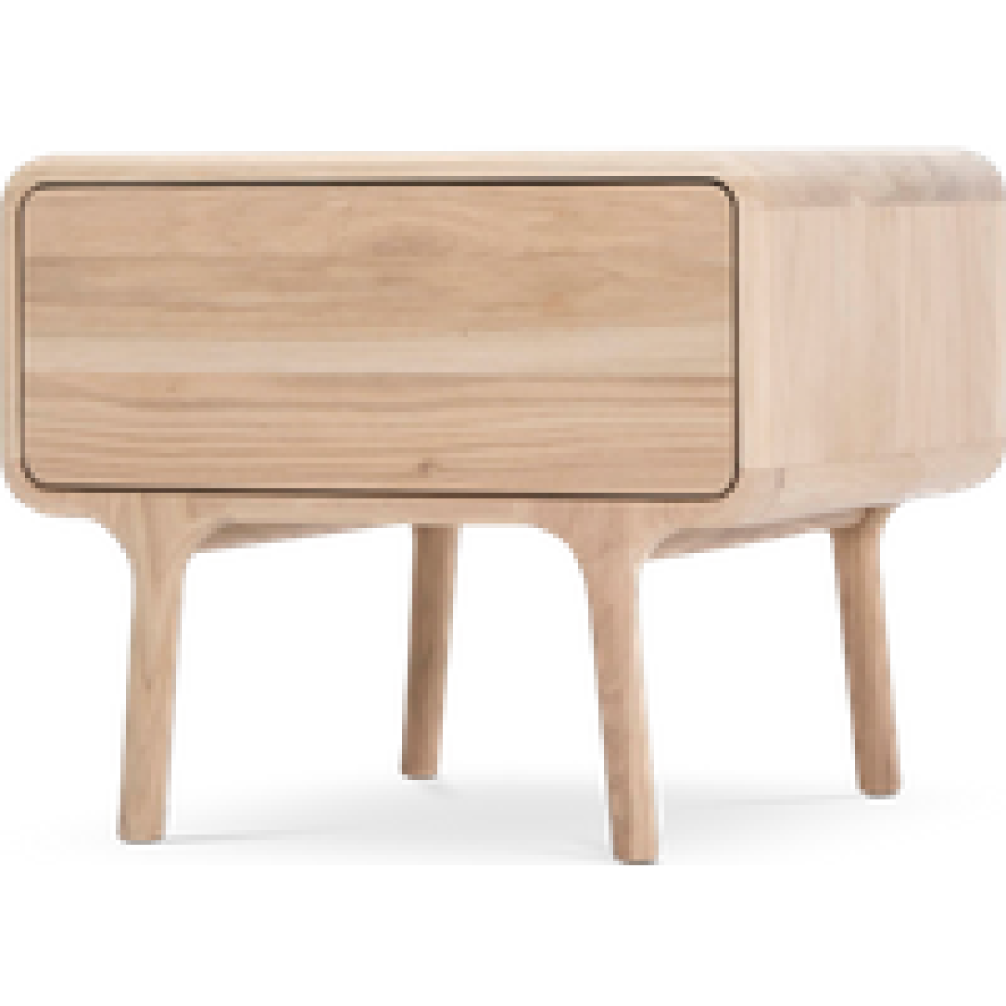 Fawn nightstand houten nachtkastje whitewash - 53 x 43 cm afbeelding 1