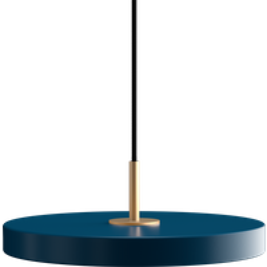 Asteria mini hanglamp petrol blue - met koordset - Ø31 cm afbeelding 1