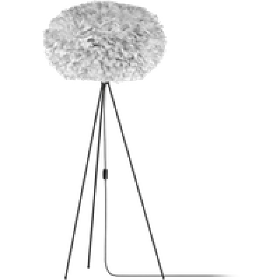 Eos X-large vloerlamp light grey - met tripod zwart - Ø 75 cm afbeelding 1