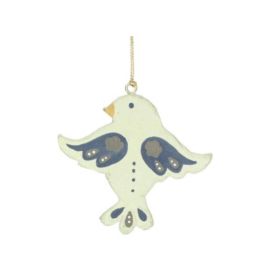 Kersthanger vogel, katoen maché, 7,5 cm afbeelding 1