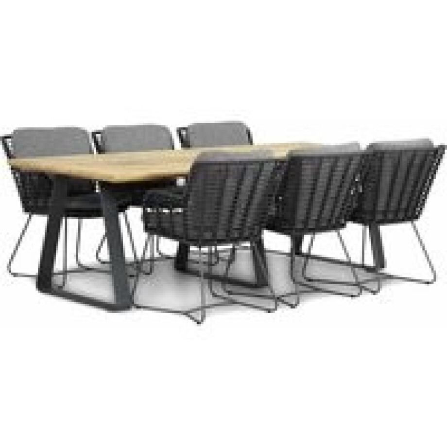4 Seasons Outdoor Fabrice/Palta 240 cm dining tuinset 7-delig 4 Seasons Outdoor Fabrice/Palta 240 cm dining tuinset 7-delig afbeelding 1