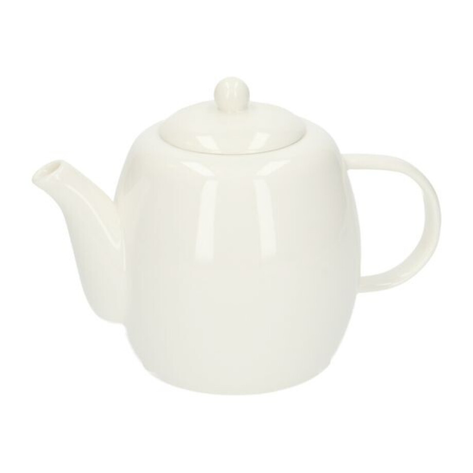 Theepot, organisch, porselein, wit, 1,2 liter afbeelding 1