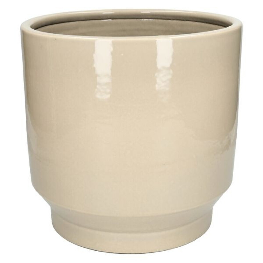 Bloempot, aardewerk, beige,Ø27 X 24 cm Bloempot, aardewerk, beige,Ø27 X 24 cm afbeelding 1