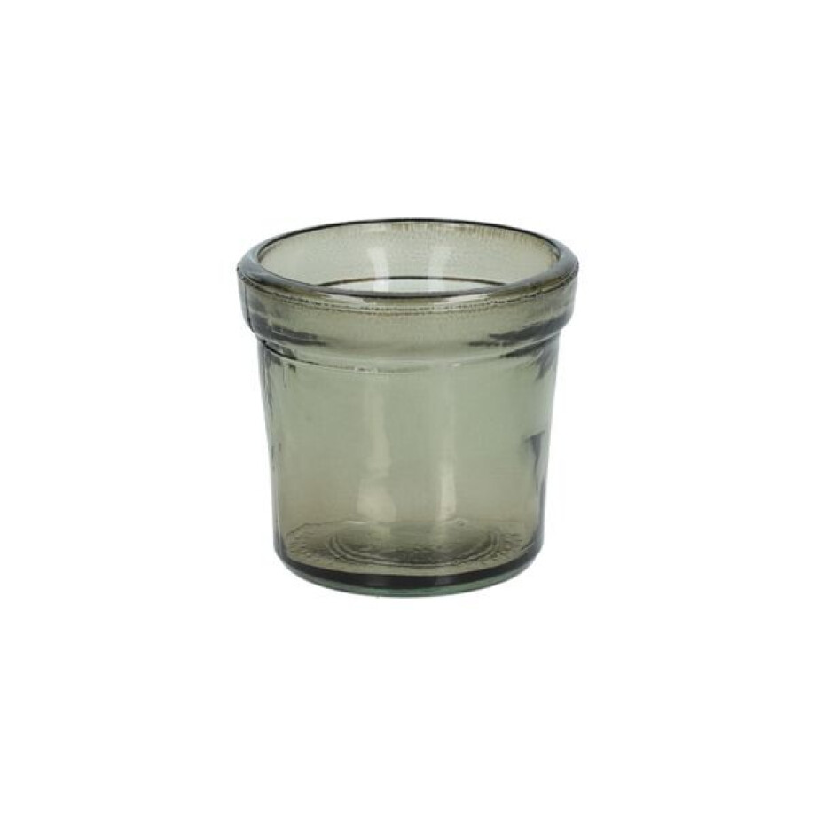 Waxinelichthouder, gerecycled glas, groen, Ø7 cm afbeelding 1