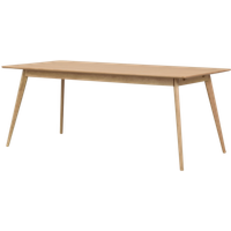 Yumi verlengbare houten eettafel naturel - 190 x 90 cm afbeelding 1