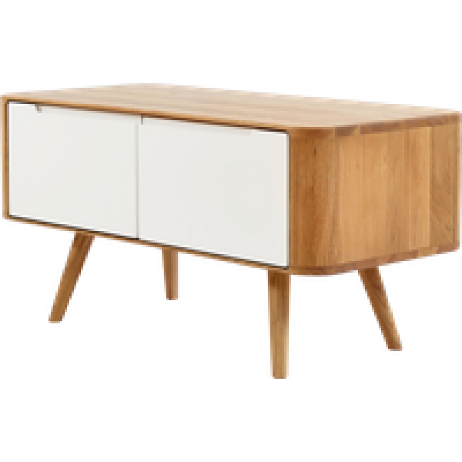 Ena storage bench houten opbergbankje naturel - 90 x 42 cm afbeelding 1