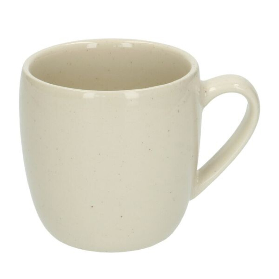 Koffiemok, beige spikkel, Ø8.5 cm, steengoed afbeelding 1