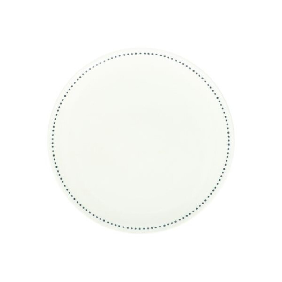 Ontbijtbord met blauwe stip, organisch, porselein,Ø 20 cm afbeelding 1