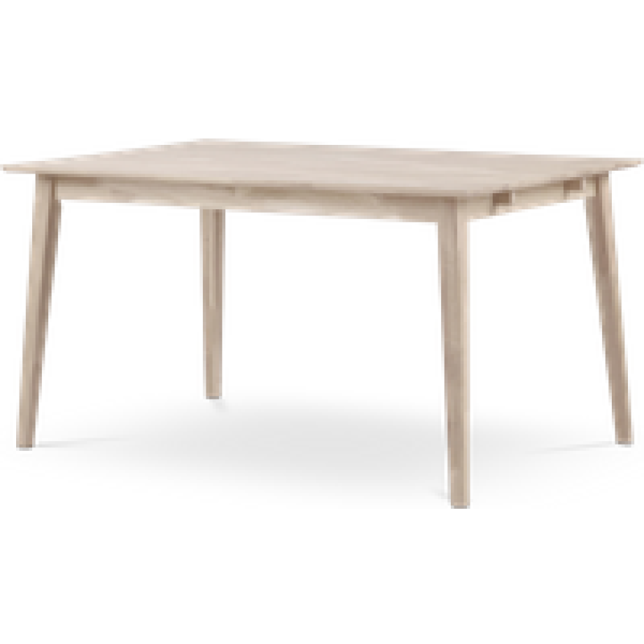 Filippa verlengbare houten eettafel whitewash - 140 x 90 cm afbeelding 1