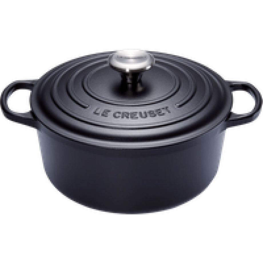 Le Creuset Signature Ronde Braadpan 24 cm Mat Zwart Le Creuset Signature Ronde Braadpan 24 cm Mat Zwart afbeelding