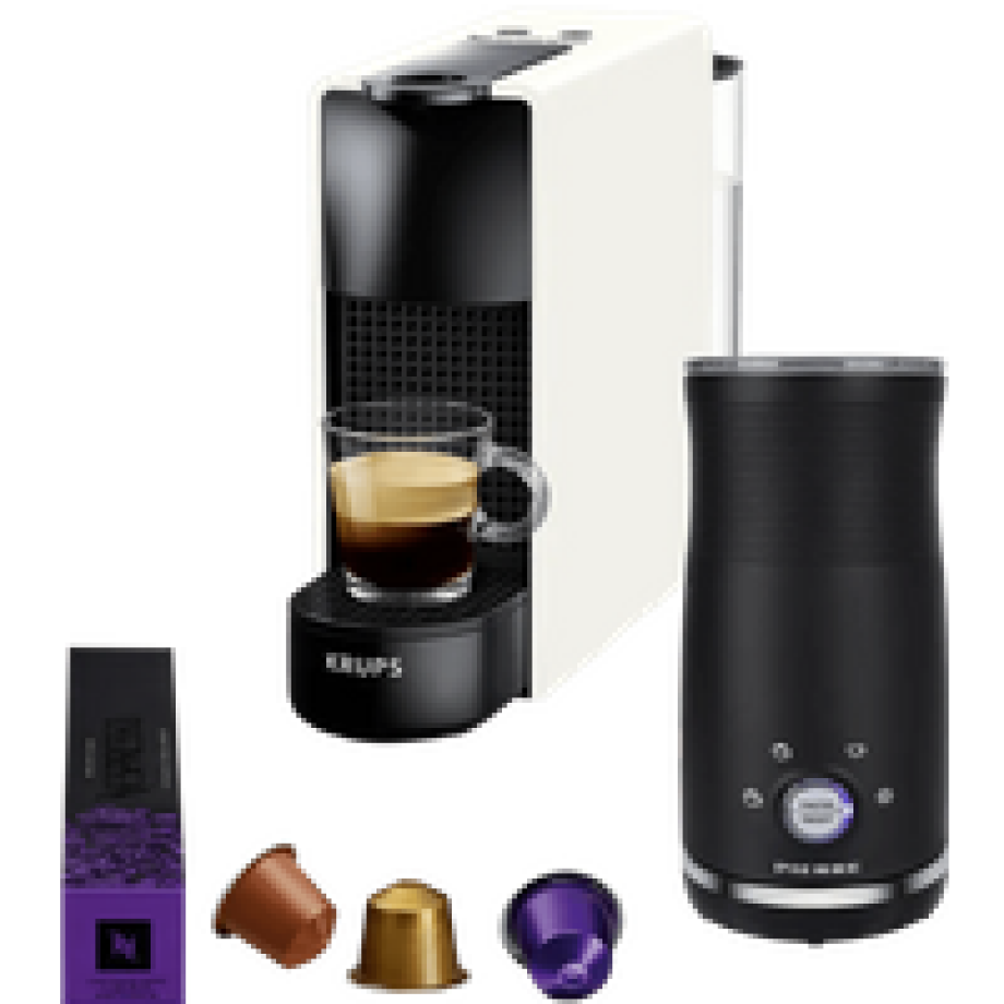 Krups Nespresso Essenza Mini XN1101 Wit + Pierre Melkopschuimer afbeelding 