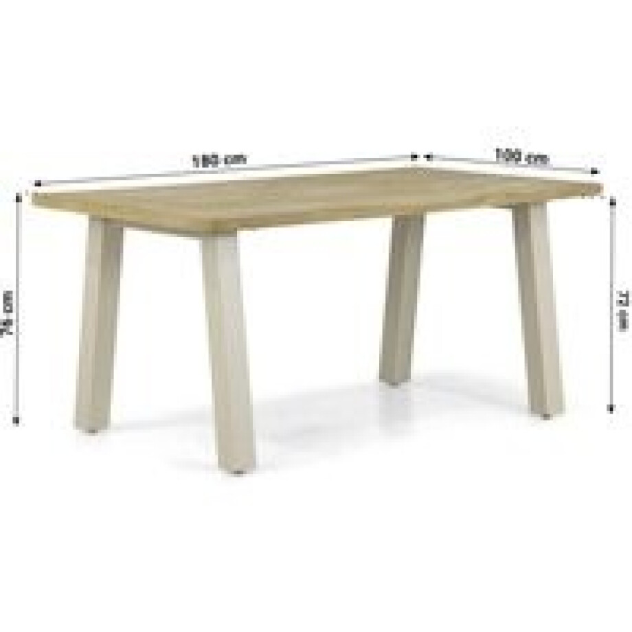 Lifestyle Glasgow dining tuintafel 180 x 100 cm Lifestyle Glasgow dining tuintafel 180 x 100 cm afbeelding 1