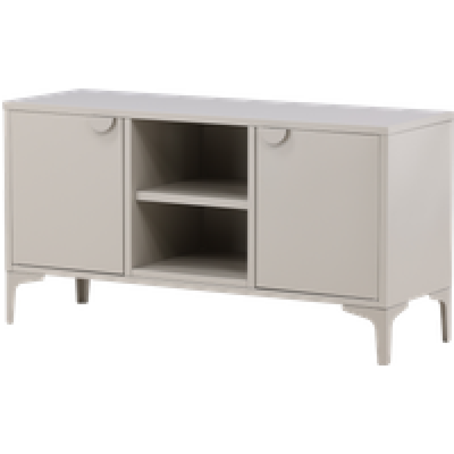 Frederik metalen tv-meubel beige - 120 x 40 cm afbeelding 1