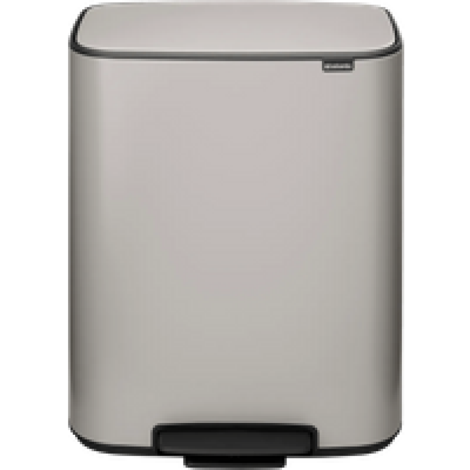 Brabantia Bo Pedaalemmer 2 x 30 Liter Soft Grey afbeelding 