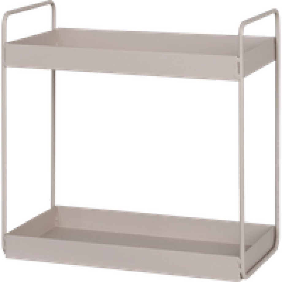 Pepijn metalen bijzettafel beige - 30 x 15 cm afbeelding 1