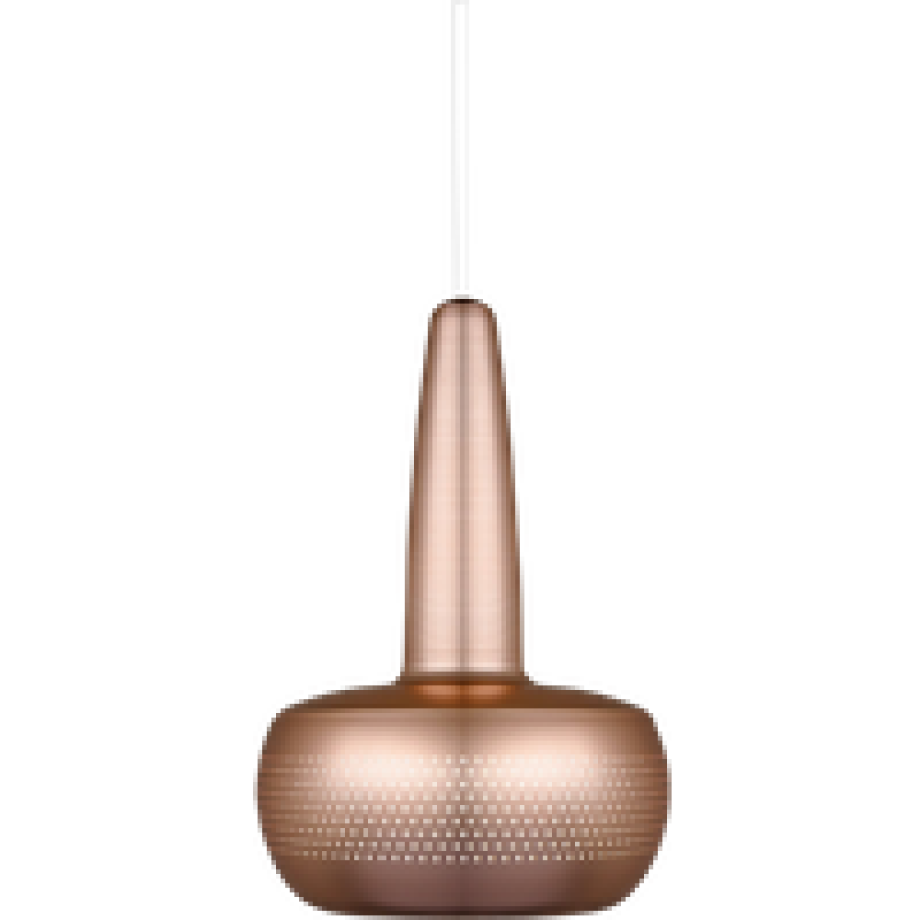 Clava hanglamp brushed copper - met koordset wit - Ø 21,5 cm afbeelding 1