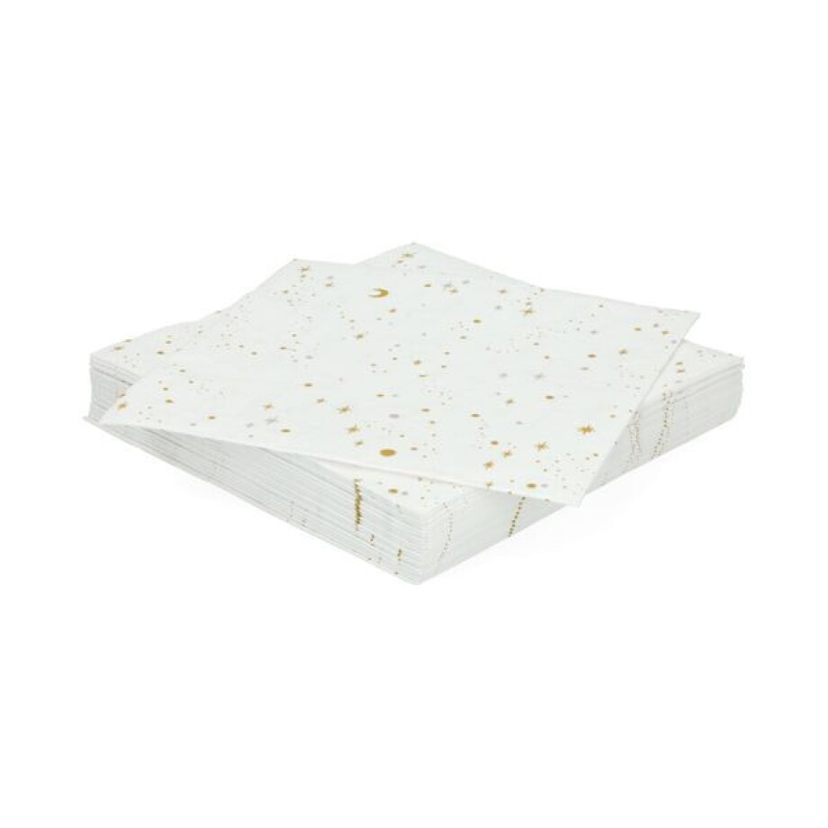 Servetten, papier, sterrenhemel, 33 x 33 cm, 20 stuks afbeelding 1