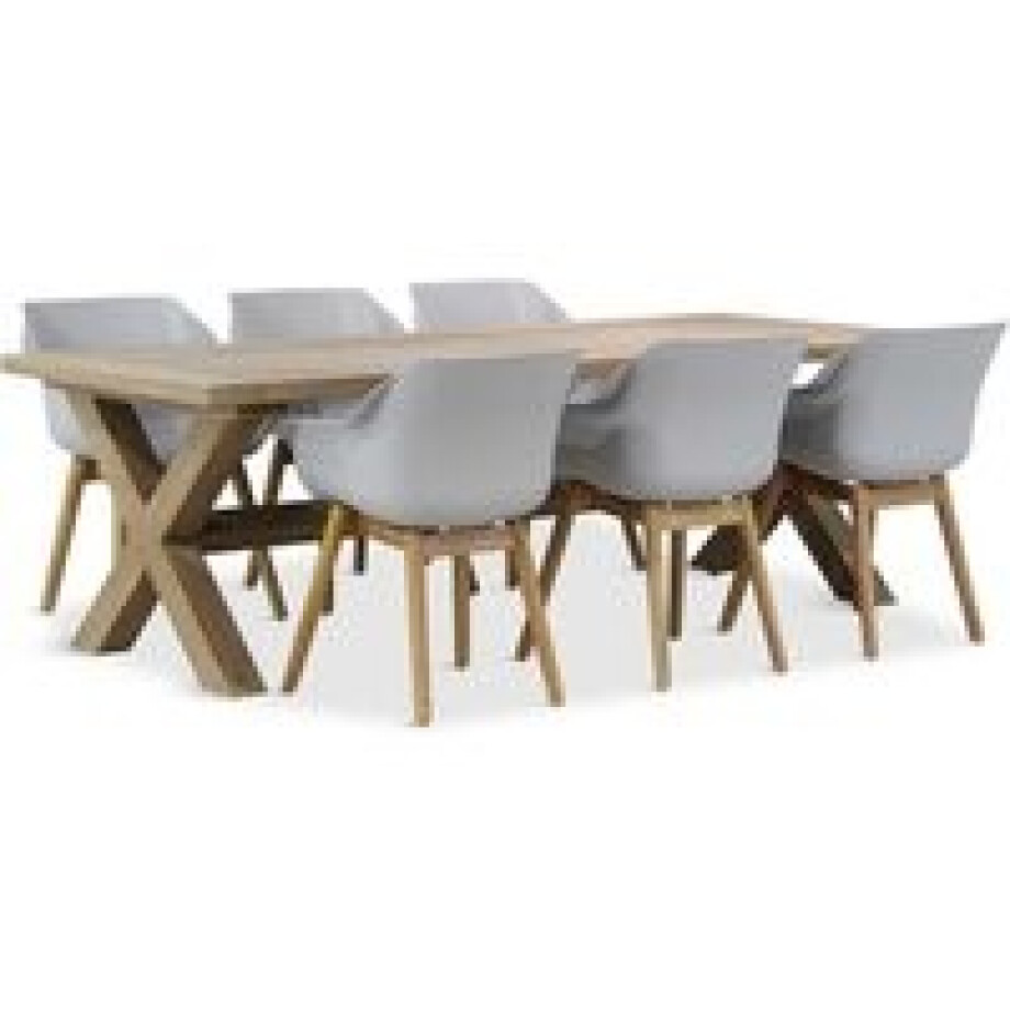 Hartman Sophie teak/Oregon 240 cm dining tuinset 7-delig afbeelding 1