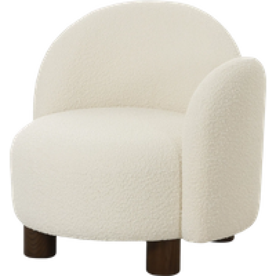 Isabeau fauteuil bouclé wit afbeelding 1