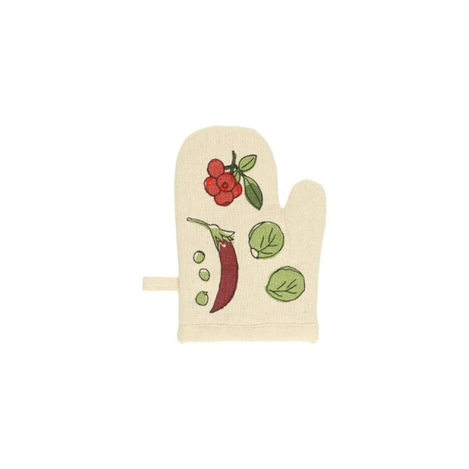 Kinderovenwant, katoen, groente en fruit Kinderovenwant, katoen, groente en fruit afbeelding 1