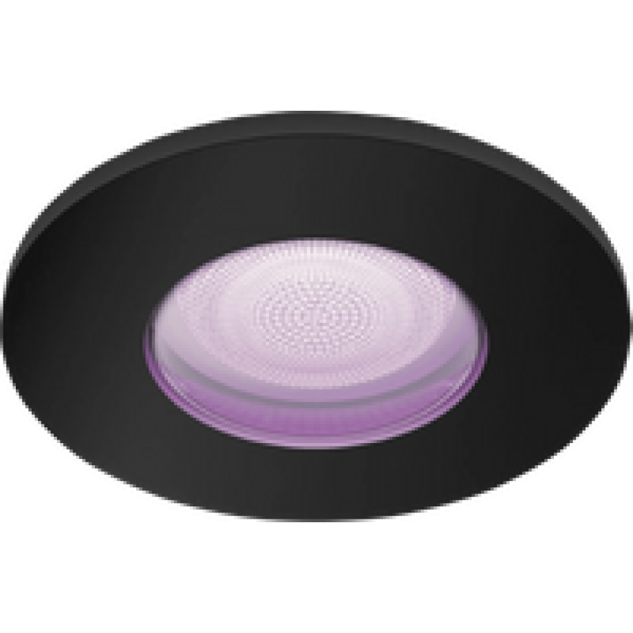 Philips Hue Xamento badkamer inbouwspot White and Color - Zwart - Rond Philips Hue Xamento badkamer inbouwspot White and Color - Zwart - Rond afbeelding