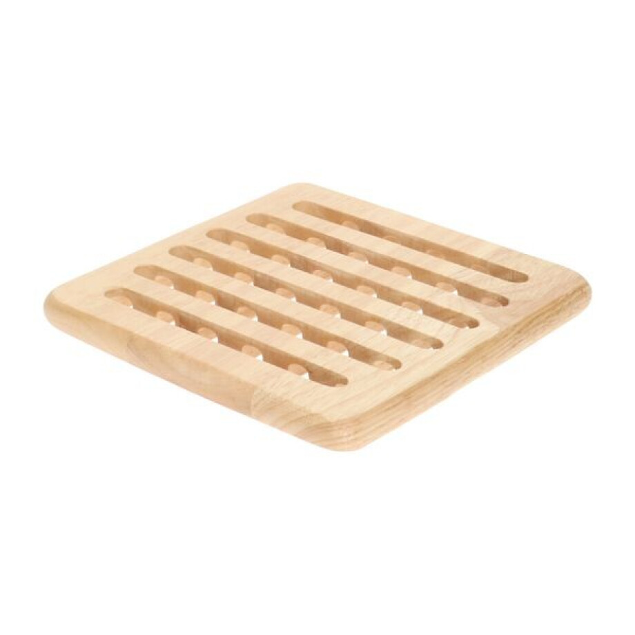 Onderzetter vierkant, rubberhout, 21 x 21 cm afbeelding 1