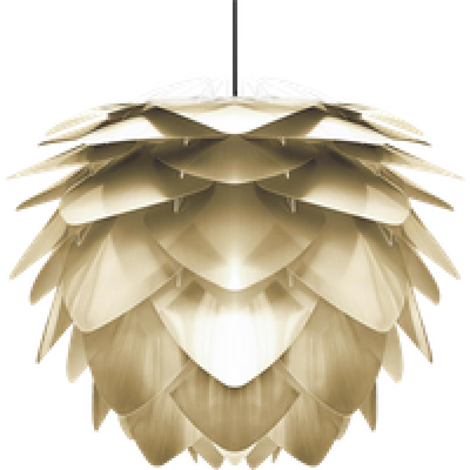 Silvia Medium hanglamp brushed brass - met koordset zwart - Ø 50 cm afbeelding 