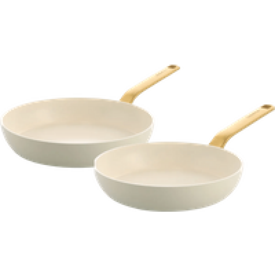 Greenpan Evolution Koekenpannenset 24 + 28 cm Cream White Greenpan Evolution Koekenpannenset 24 + 28 cm Cream White afbeelding