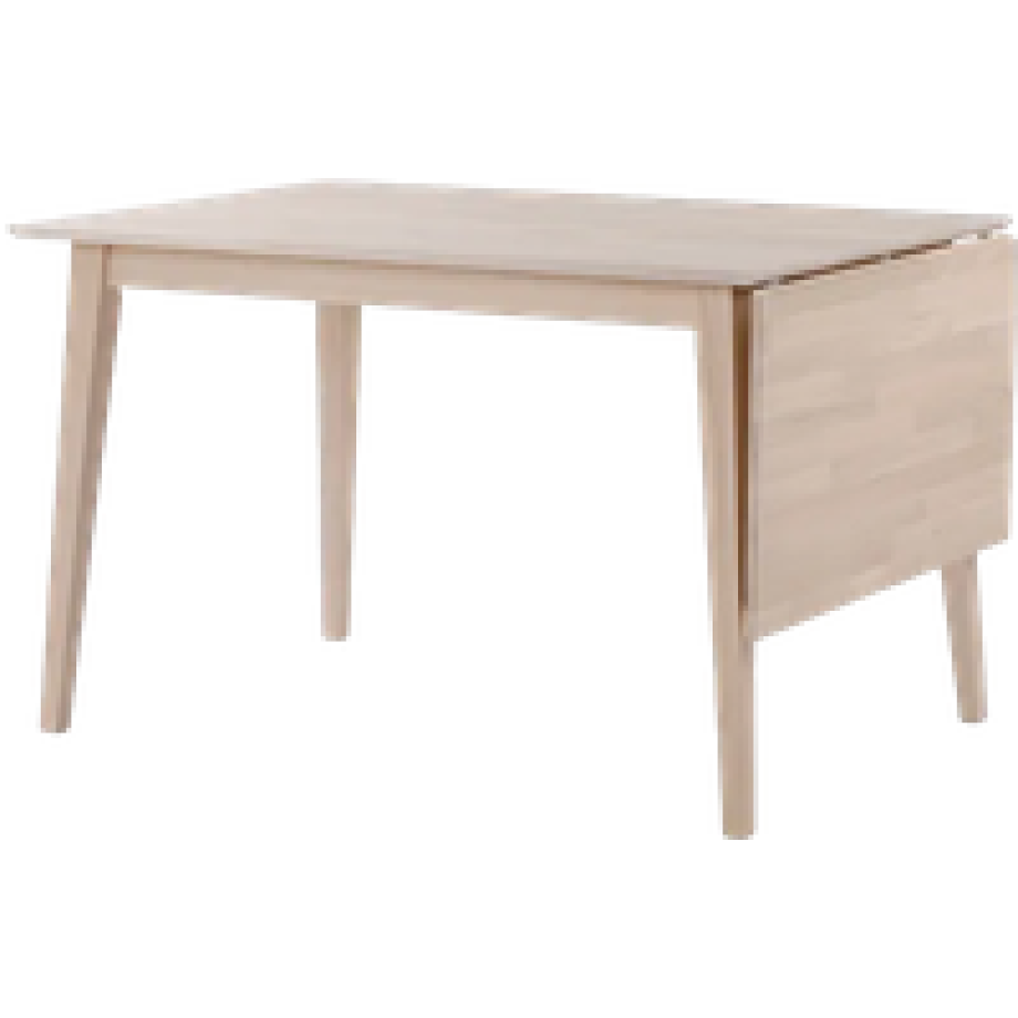 Filippa verlengbare houten eettafel whitewash - 120 x 80 cm afbeelding 1