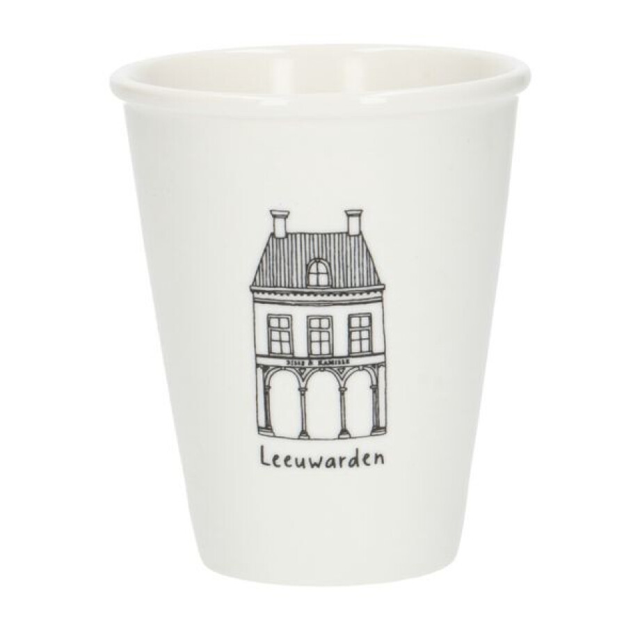 Gevel mok, Leeuwarden, porselein, 200 ml Gevel mok, Leeuwarden, porselein, 200 ml afbeelding 1