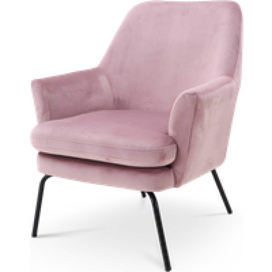 Jez velvet fauteuil roze afbeelding 1