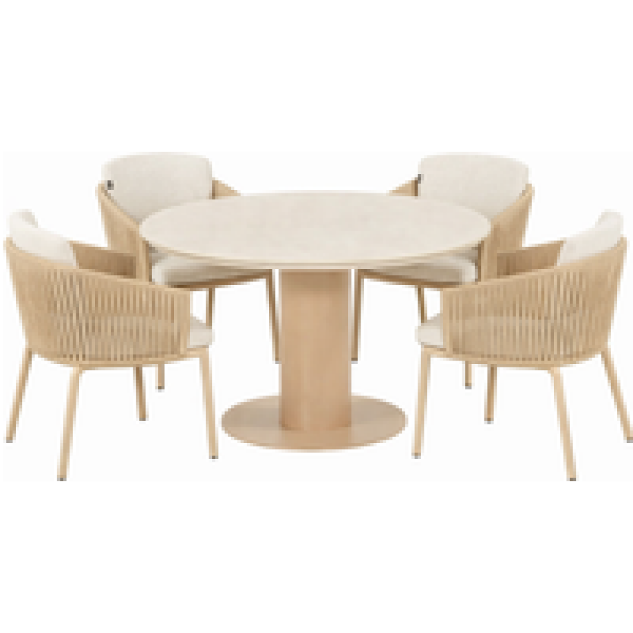 Hartman Sevilla/Girona 120 cm dining tuinset 5-delig afbeelding 1