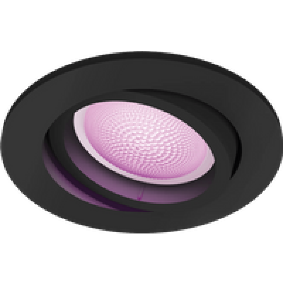 Philips Hue Centura inbouwspot White and Color - rond - Zwart Philips Hue Centura inbouwspot White and Color - rond - Zwart afbeelding