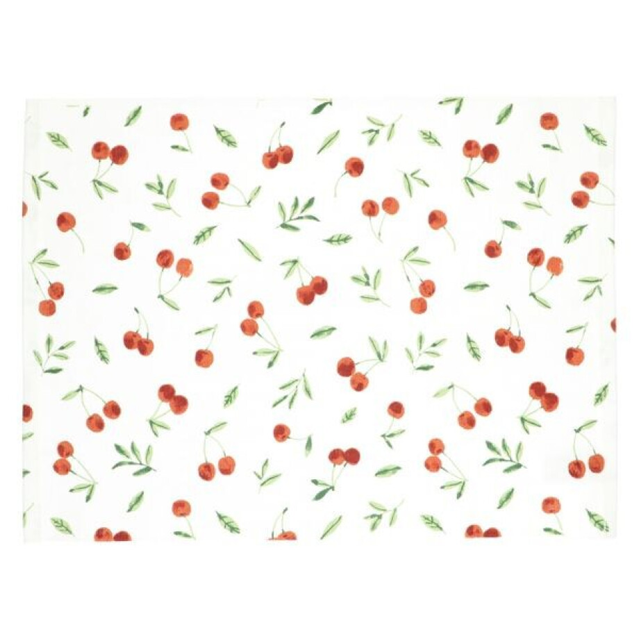 Placemat geribbeld, GOTS bio-katoen, kersen, 35 x 50 cm afbeelding 1