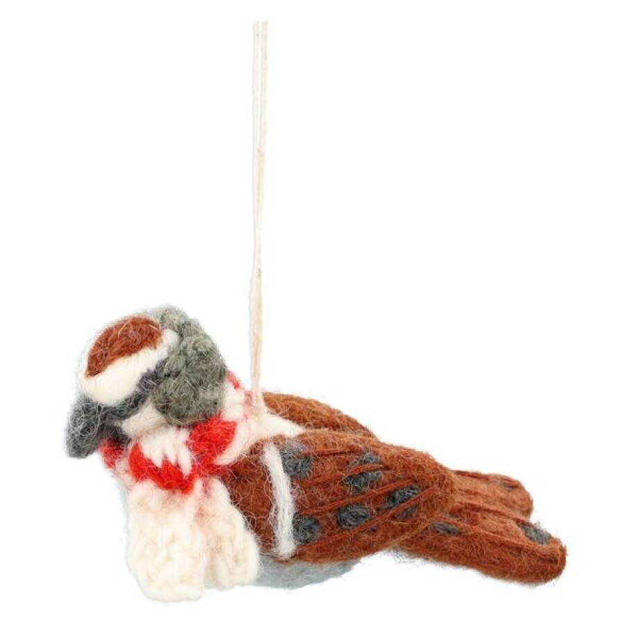 Kersthanger, vilt, mus met sjaal en oorwarmer afbeelding 1