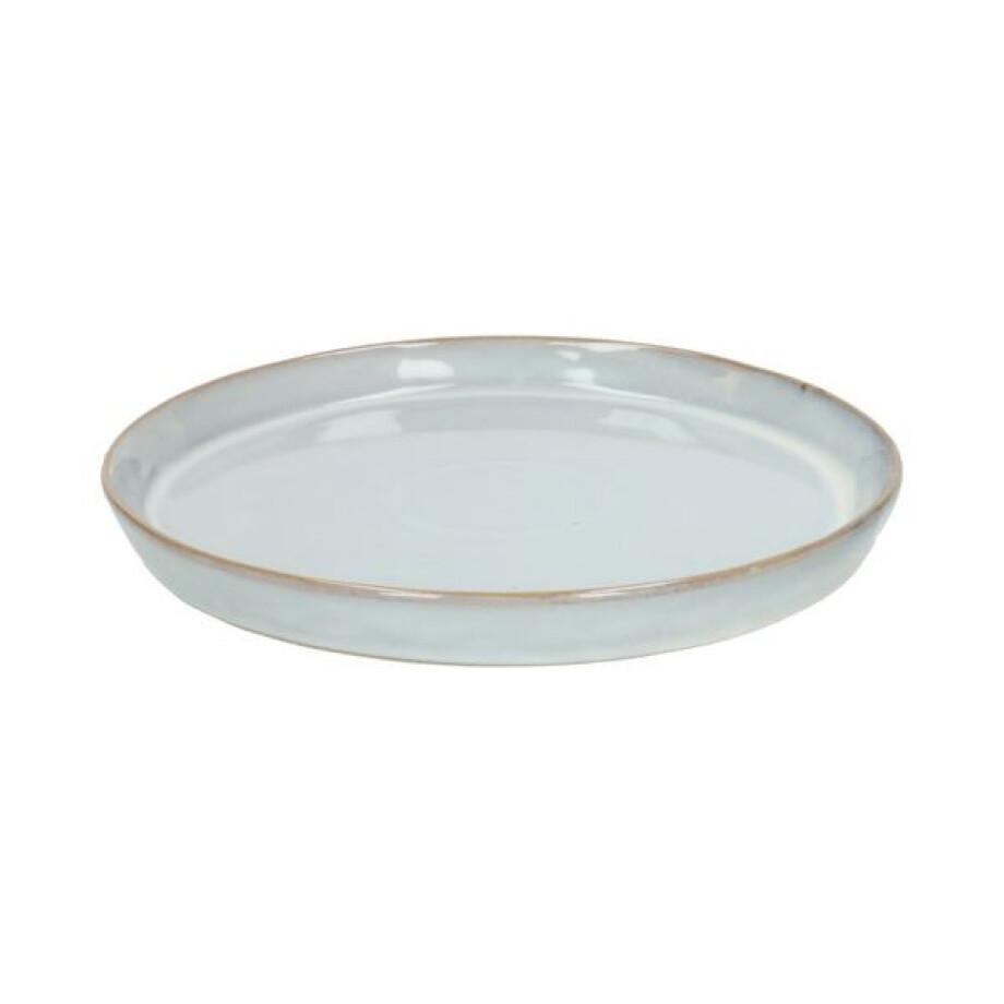 Bord reactieve glazuur, steengoed, grijs, Ø 20,5 cm afbeelding 1