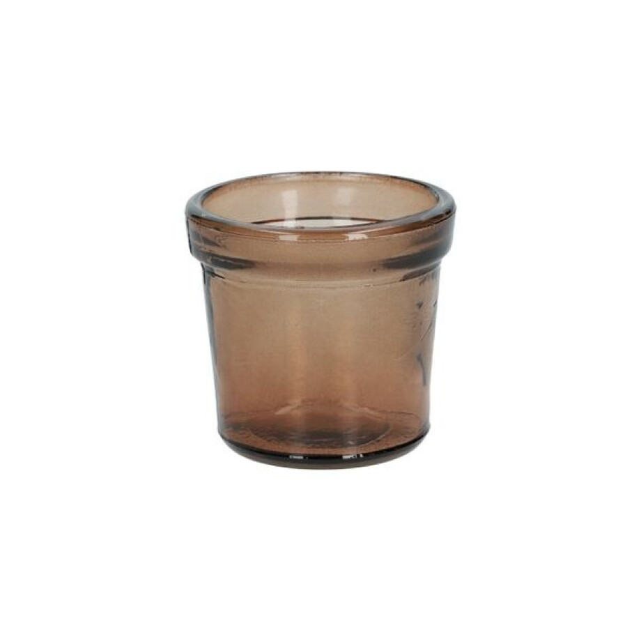 Waxinelichthouder, gerecycled glas, bruin, Ø7 cm afbeelding 1