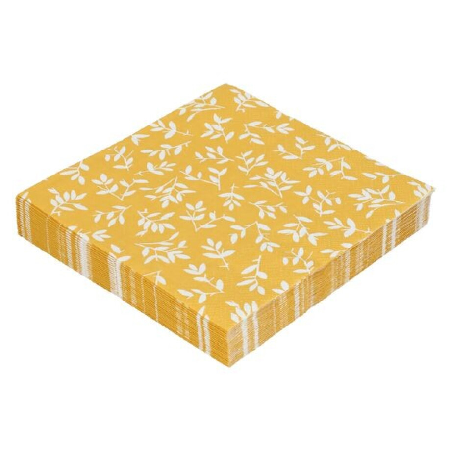 Servetten, papier, blaadjes, 33 x 33 cm, 20 stuks Servetten, papier, blaadjes, 33 x 33 cm, 20 stuks afbeelding 1