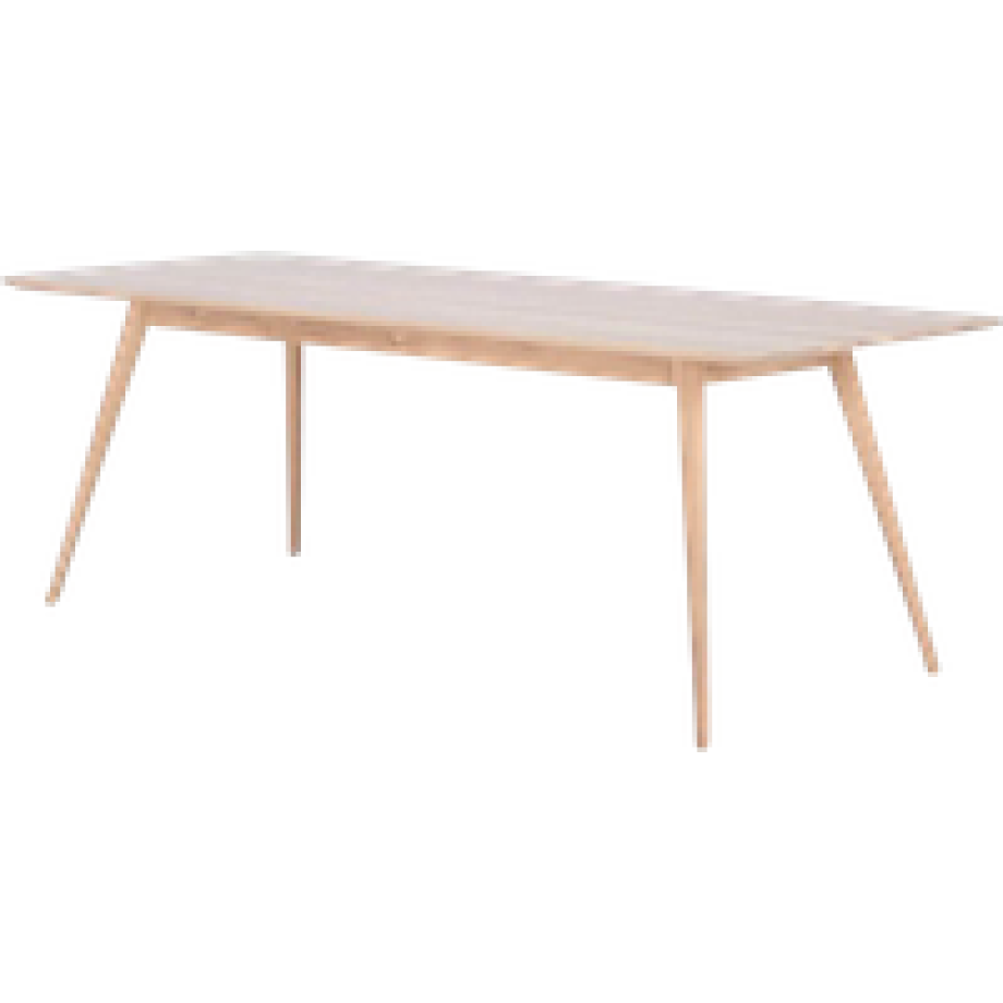 Stafa table houten eettafel whitewash - 200 x 90 cm afbeelding 1