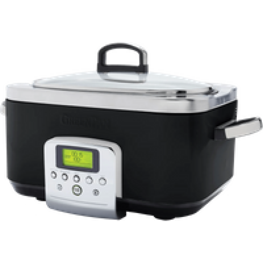 GreenPan Elite Slowcooker Zwart 6 Liter afbeelding 