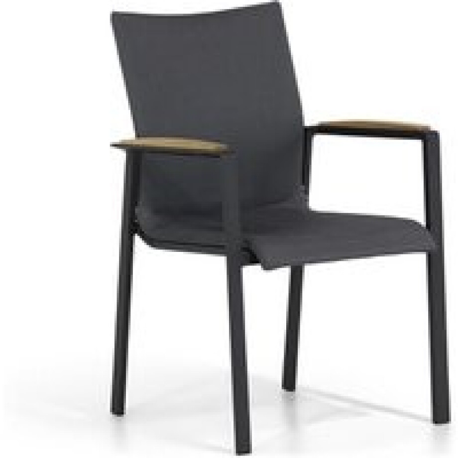 Lifestyle Brandon dining tuinstoel antraciet afbeelding 1