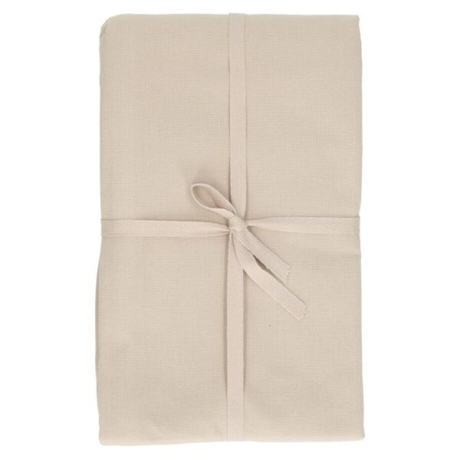 Tafelkleed, GOTS bio-katoen, kiezel, 145 x 300 cm afbeelding 1