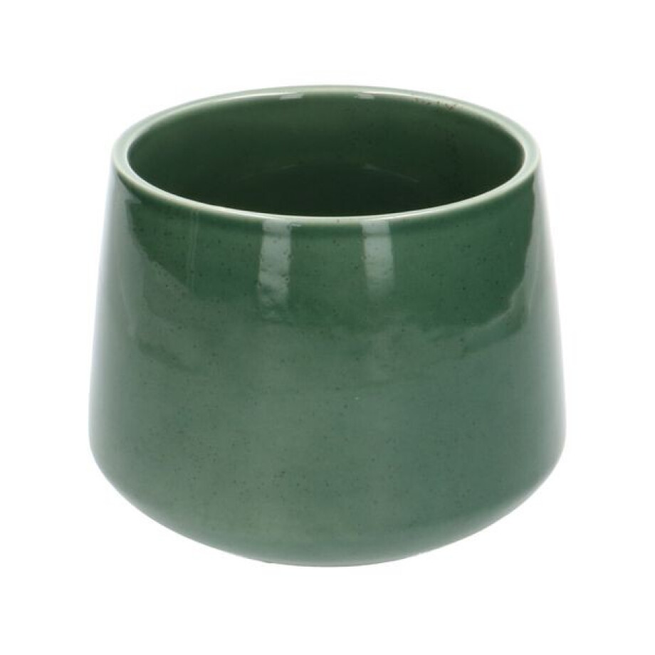 Bloempot 'Juul', aardewerk, groen, Ø 17 cm afbeelding 1