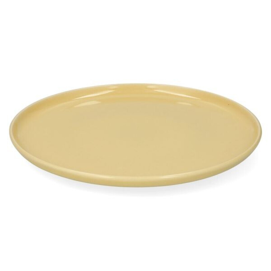 Dinerbord, reactieve glazuur, steengoed, korengeel, Ø27 cm afbeelding 1