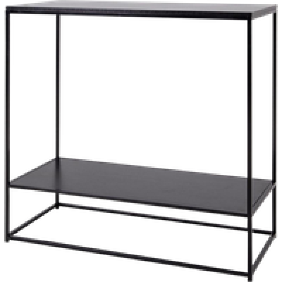 Karen metalen sidetable zwart - 80 x 36 cm afbeelding 1